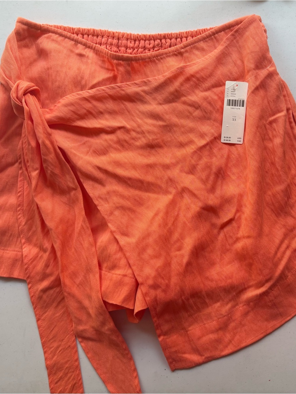 Women’s Orange Tie-Waist Shorts - Anthropologie